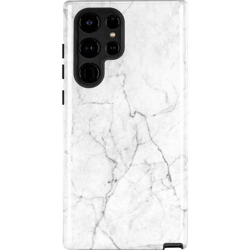 White Marble Galaxy S25 Ultra Impact Case